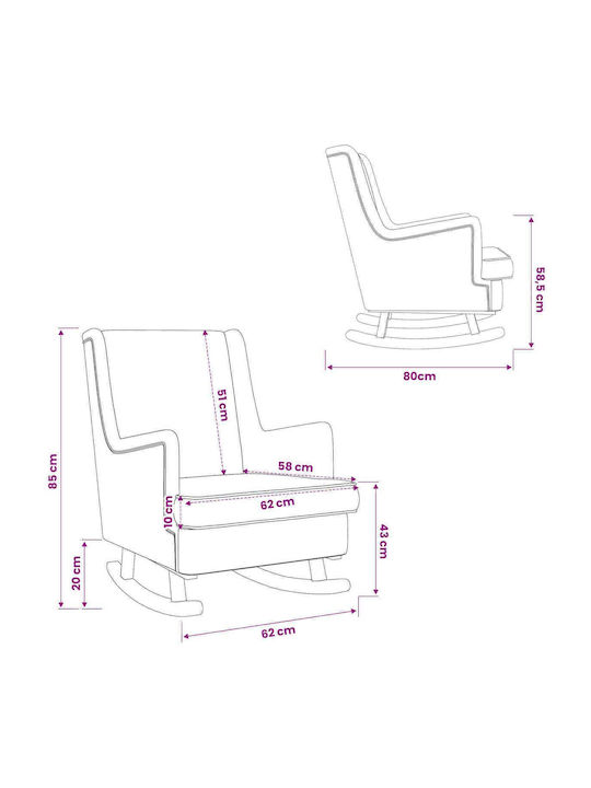 Scaun De Relaxare Legănat Negru 62x80x85cm