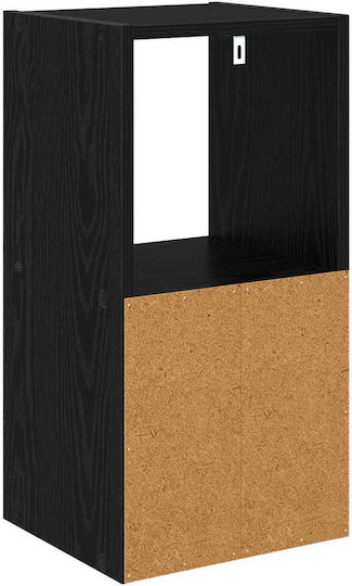 Nachttisch Holz Schwarz 30.5x27x59.5cm