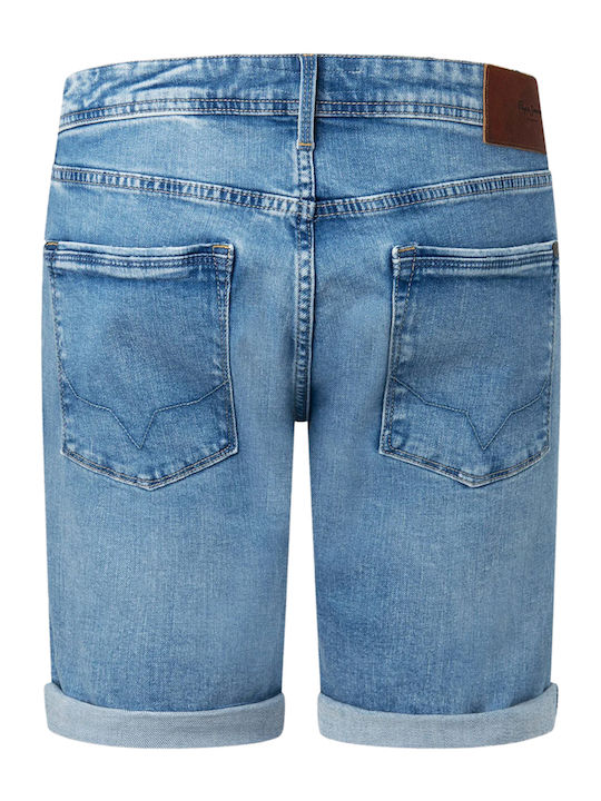 'stanley' Herrenshorts Jeans Blau