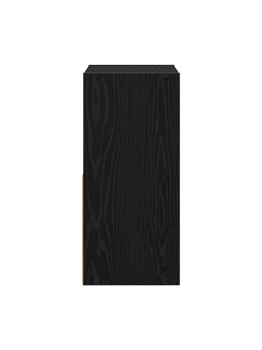 Κομοδίνο Ξύλινο Μαύρο 30.5x27x59.5cm