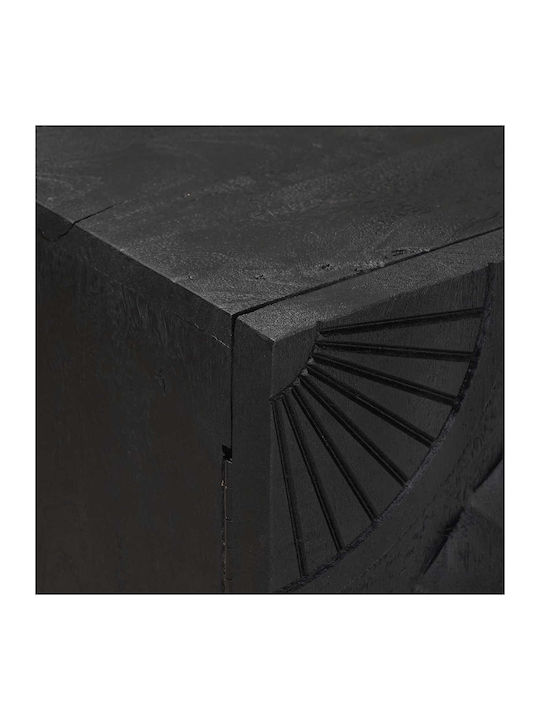 Μπουφές Ξύλινος Μαύρο 55x30x70cm