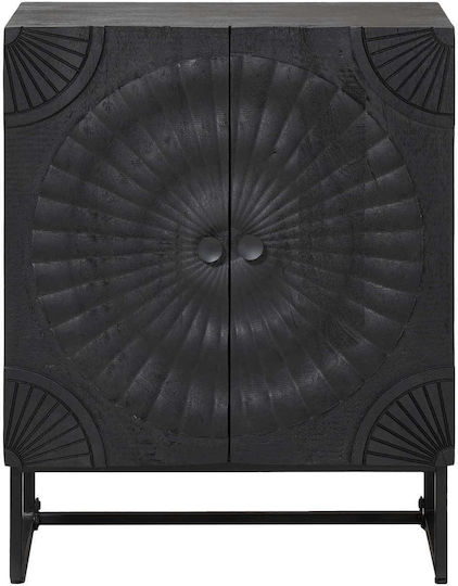 Bufet Din Lemn Negru 55x30x70cm