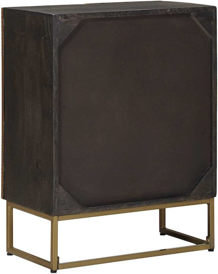 Sideboard from Wood & Metal Brass 53.5x30x70cm