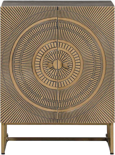 Sideboard from Wood & Metal Brass 53.5x30x70cm