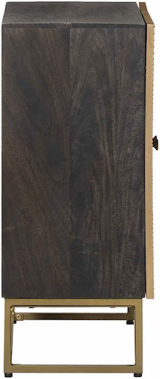 Sideboard from Wood & Metal Brass 53.5x30x70cm