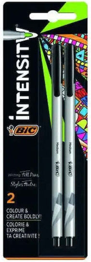 BIC Fine Μαρκαδόροι Black Σετ 2τμχ