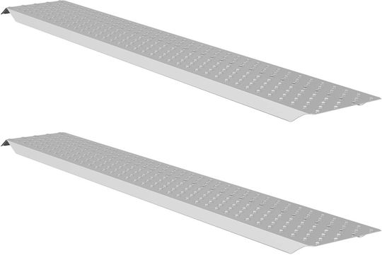 Vidaxl Loading Ramp Silver 159 x 23 x 5 cm Coated Steel