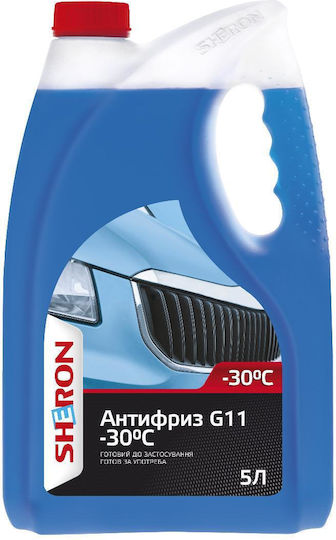 Sheron Car Engine Coolant Fluid -30°C Blue Color 5lt