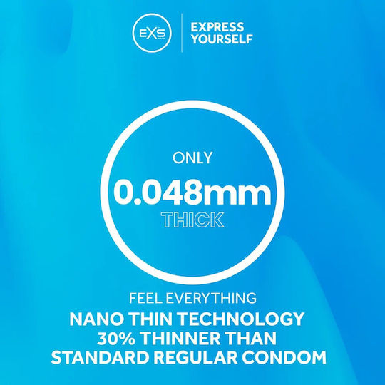 EXS Προφυλακτικά Nano 1τμχ Λεπτά για Φυσική Αίσθηση