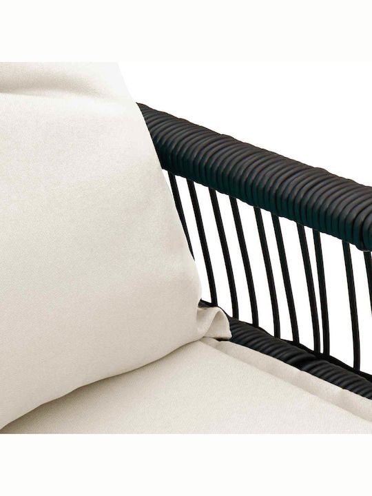 Canapea Cu Două Locuri De Exterior Din Rattan Cu Perne 118x59x82cm
