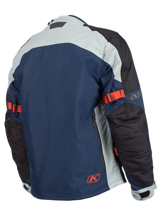 Klim Carlsbad Winter Men's Riding Jacket Cordura Waterproof Blues/Red Oxide