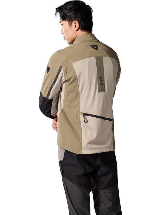 Rev'IT Territory 2 Winter Men's Motorcycle Jacket Cordura Waterproof Sand / Green