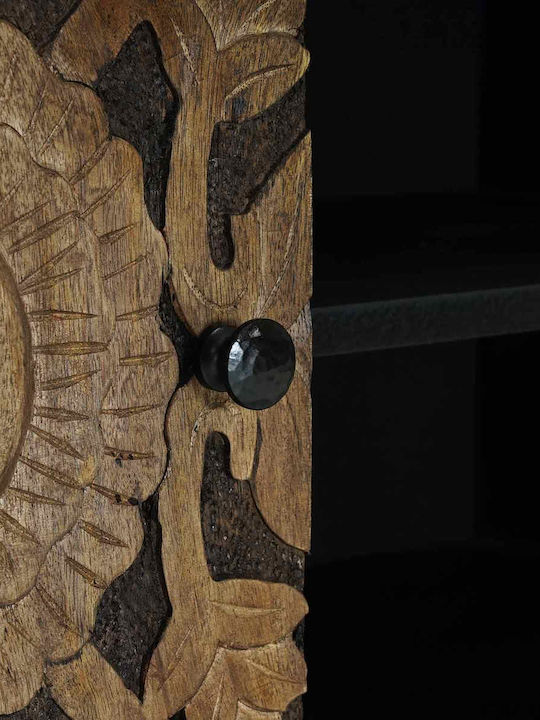 TV-Möbel aus Metall und Holz Braune M105xT33.5xH46cm