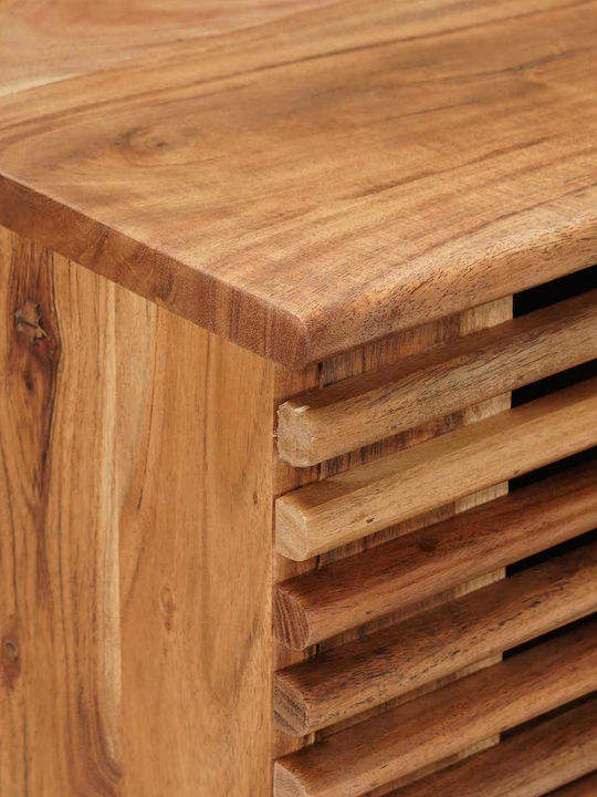 TV-Ständer aus Metall & Holz Natur M90xT30xH40cm