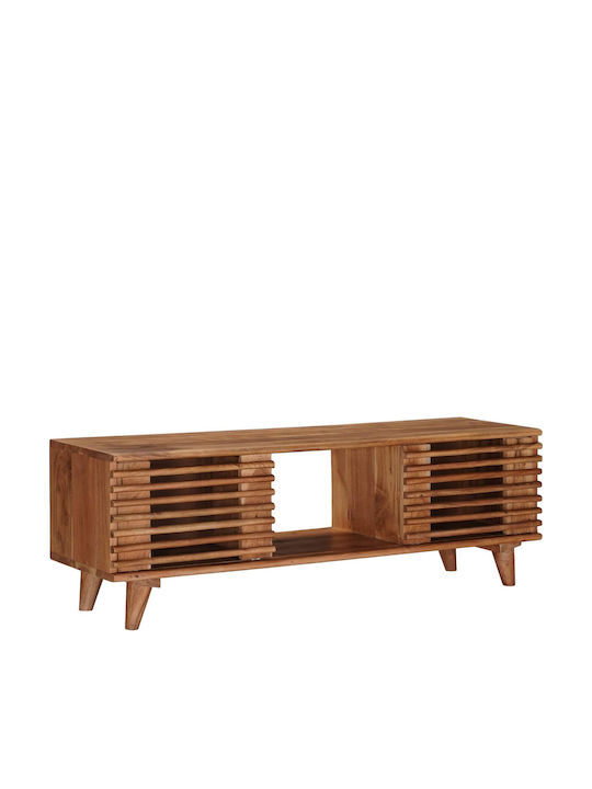 TV-Ständer aus Metall & Holz Natur M105xT30xH35cm