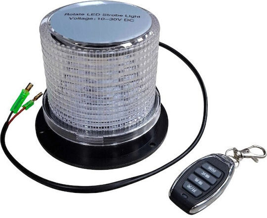 Φάρος Αυτοκινήτου LED 10 - 30V 9cm με Κόκκινο Φωτισμό