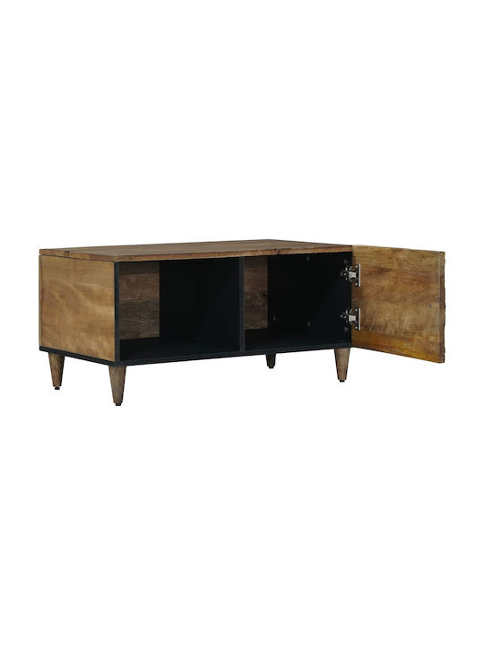 Rectangular Central Wooden Brown Coffee Table W80xD50xH40cm