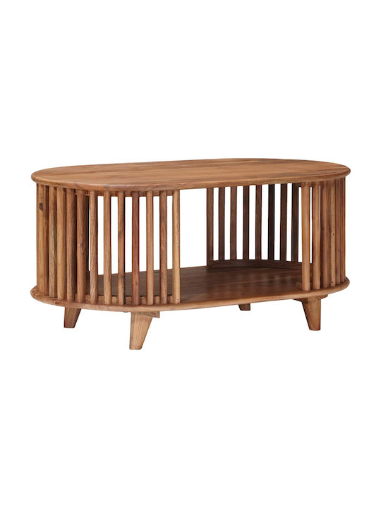 Rectangular Central Wooden Coffee Table Natural W85xL50xH40cm