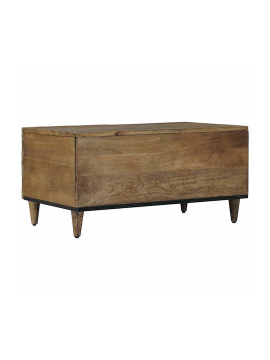 Rectangular Central Wooden Brown Coffee Table W80xD50xH40cm
