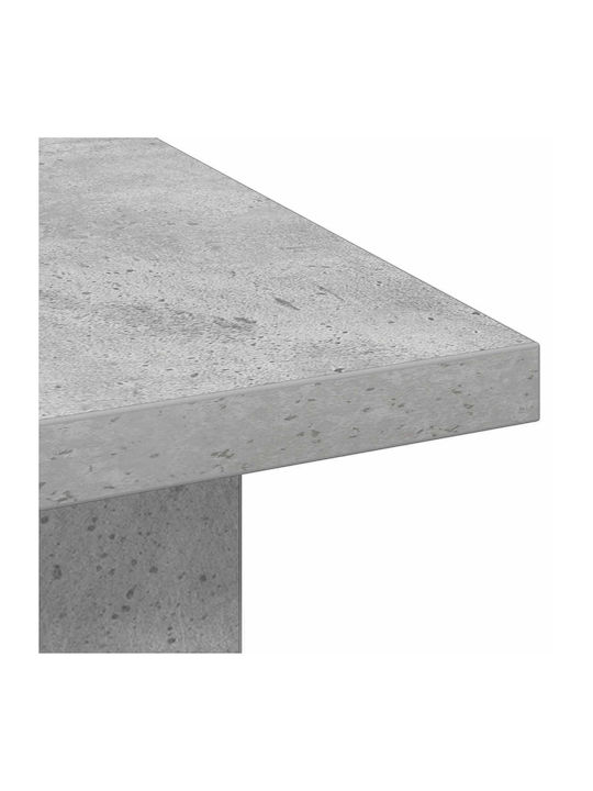 Masă Laterală Rectangulară Din Lemn Cu Sertare Gri L77xL55xÎ42cm