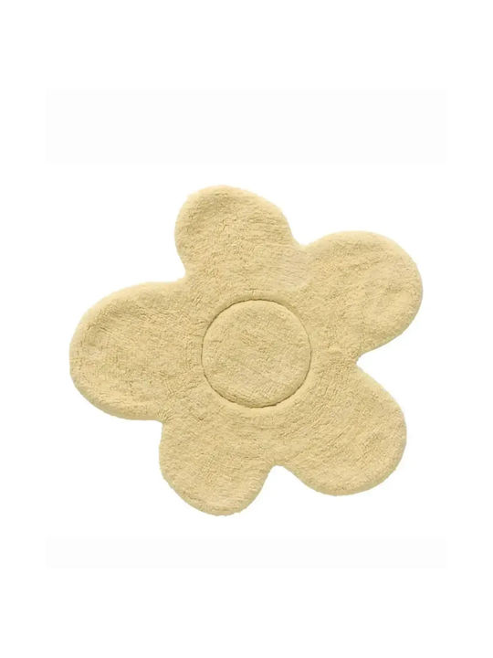 Kentia Bath Mat Cotton Round Daria 000081122 Yellow Φ60cm