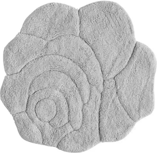 Kentia Bath Mat Cotton Round Loft Rosie 000081121 Grey Φ60cm