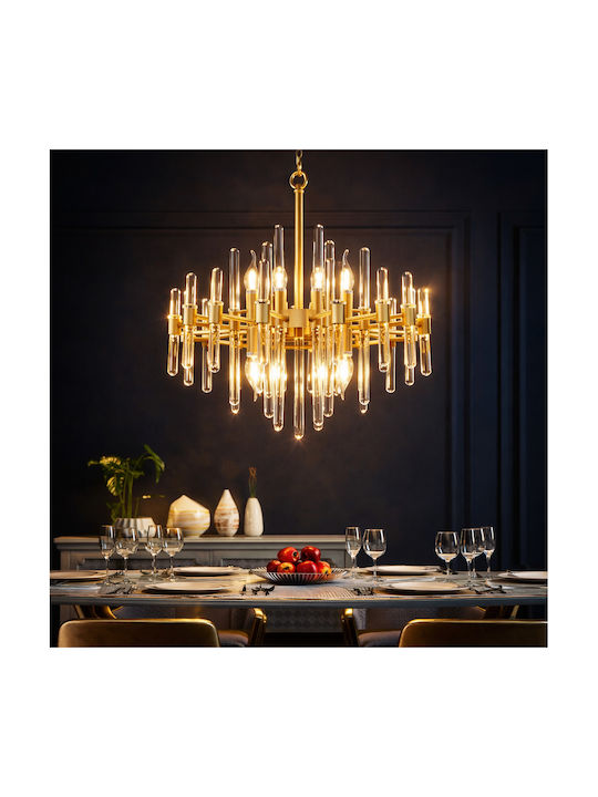 Alista Home Kronleuchter mit Kristallen Gold