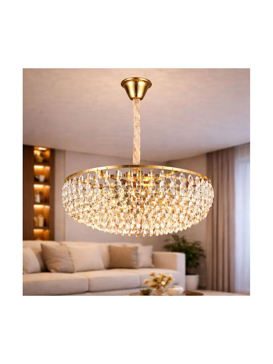 Alista Home Kronleuchter mit Kristallen Gold