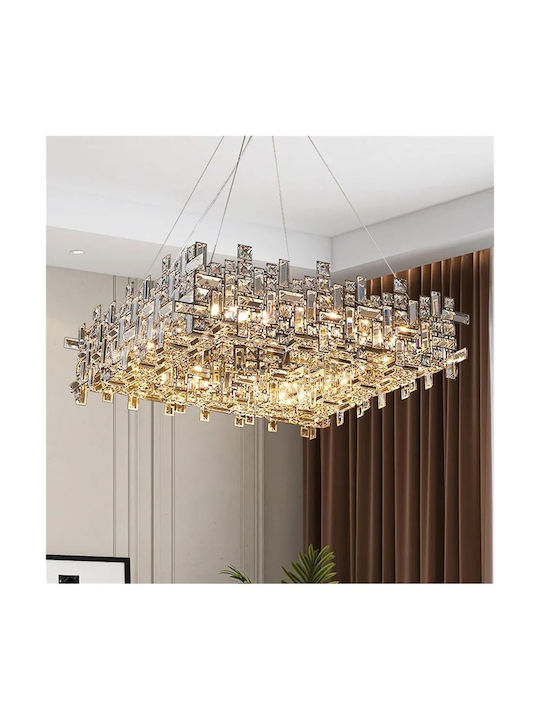 Alista Home Candelabru 10xE14 Ø50cm cu Cristale Auriu AT1CT-IM1P-HT2L-RZ2/500x500GD