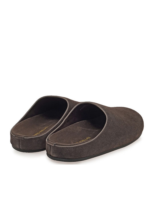Flat Suede Mules σε Καφέ Χρώμα