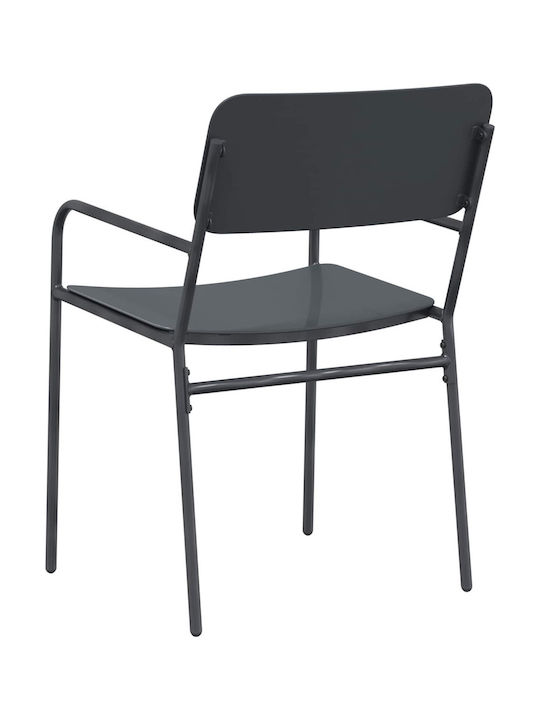 Gartenstühle Metallisch Anthrazit 2Stücke 51x55x81cm