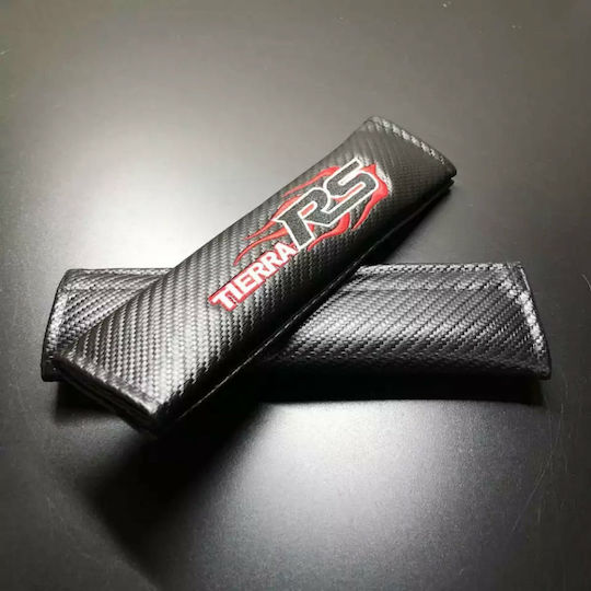 Set of 2pcs Car Seat Belt Pads Black Chevrolet White-Yellow