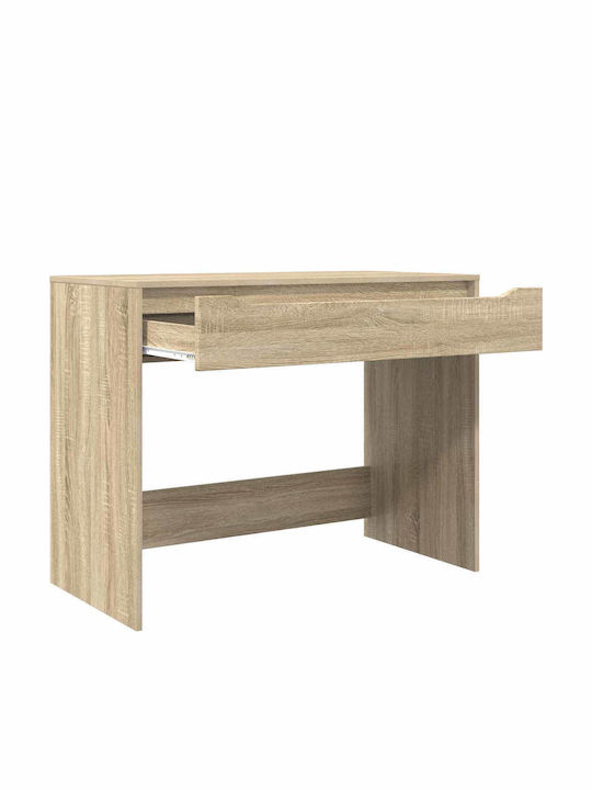 Schreibtisch Aus Holz Eiche 100x50x78cm