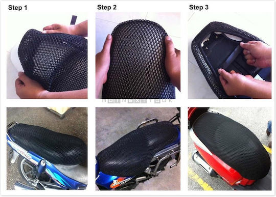 Ventilated and Non Slip Motorcycle Seat Cover 90 x 60cm