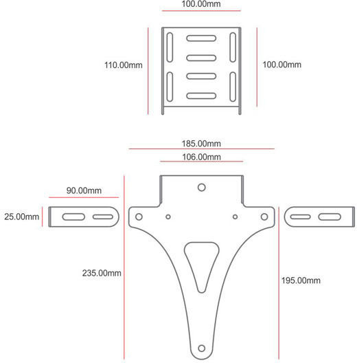 C-Racer Motorcycle License Plate Holder