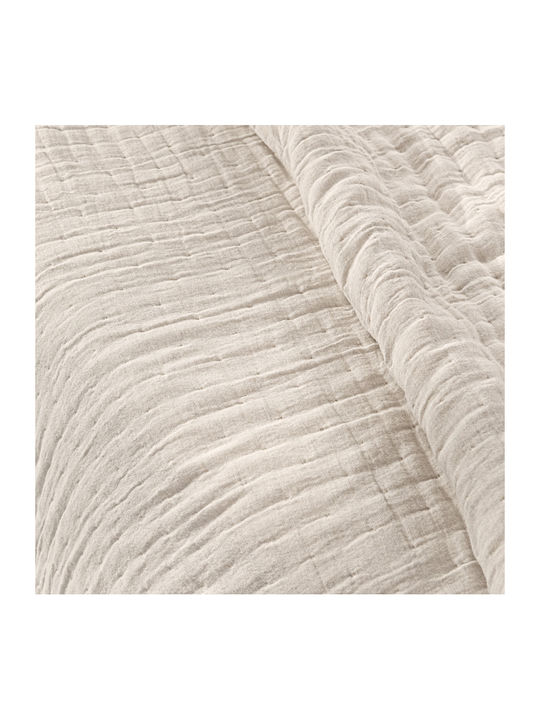 Guy Laroche Κουverlí King Size Baumwolle Natur Sand 270x250cm