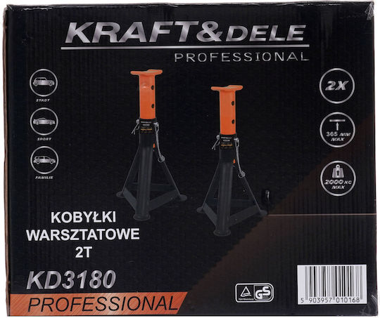 Kraft & Dele Auto-Stützfüße mit Hubgewicht bis zu 2 Tonnen