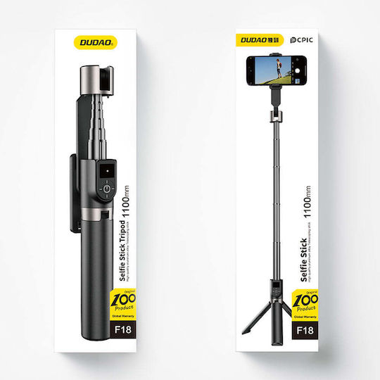Dudao F18 Selfie Stick with Bluetooth Remote Control Black