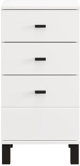 Bedroom Chest of Drawers Wooden White 39x35x78cm
