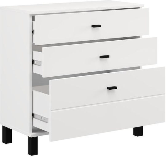 Bedroom Chest of Drawers Wooden White 77x35x78cm