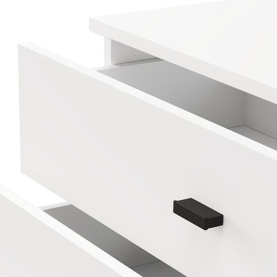 Bedroom Chest of Drawers Wooden White 77x35x78cm