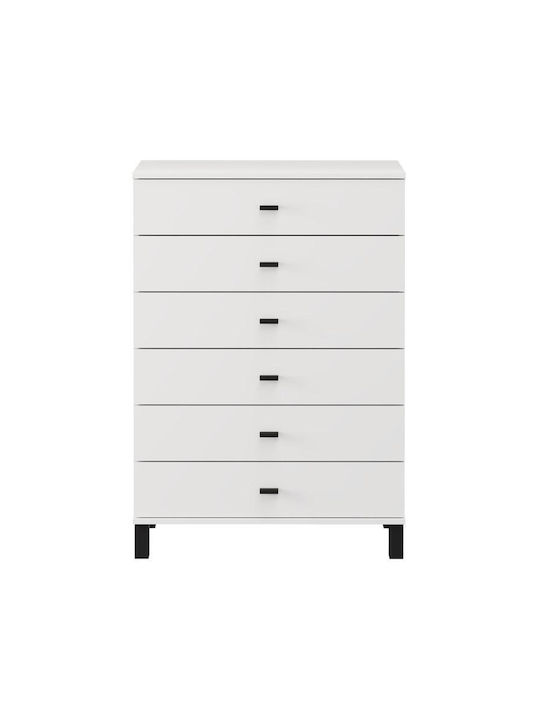 Comodă Dormitor Din Lemn Albă 77x35x78cm