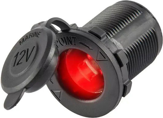 Wasserdichte Zigarettenanzünderbuchse 12v/24v Rotes LED-Licht & Schutzkappe Tc-462