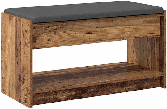 Έπιπλο Εισόδου με Παγκάκι Καφέ 83x38x45εκ.