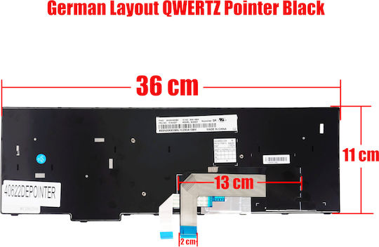 German Laptop Keyboard Lenovo Thinkpad E570 20h5 20h6 E570c 20h7 E575 20h8 01ax123 01ax227 01ax163 01ax203 01ax160 01ax189 with Pointer Black Code 40622depointer