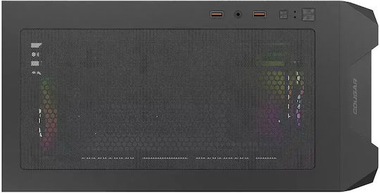Cougar MX600 Mini V2 Gaming Mini Tower Кутия За Компютър Със Страничен Прозорец И RGB Осветление Черна