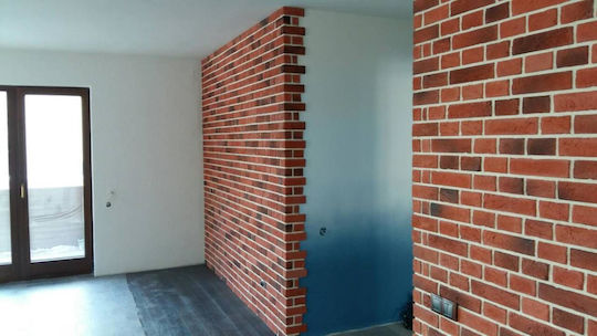 3D Стенен Панел Червен 24x6x1.1см