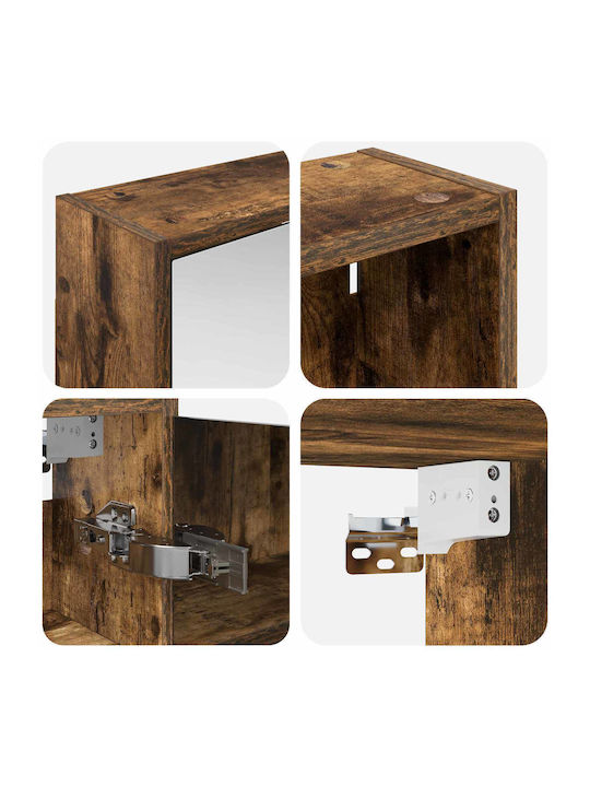 vidaXL Badezimmerspiegel Led mit Schrank 116x16cm Transparent