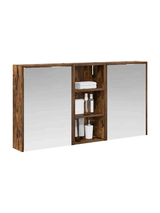 vidaXL Badezimmerspiegel Led mit Schrank 116x16cm Transparent
