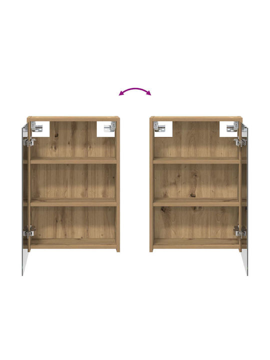 vidaXL Bathroom Mirror Led with Cabinet 106x16cm Transparent